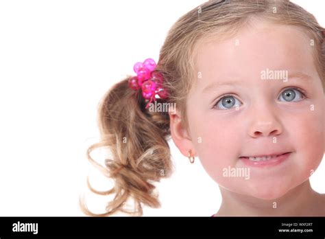 Little Girl With Pigtails Stock Photo Alamy