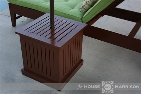 For a couple years now we haven't had a patio table, but we also do not have any shade, what so ever, in my backyard. Outdoor Umbrella Stand | Outdoor umbrella stand, Outdoor furniture plans, Patio sofa diy