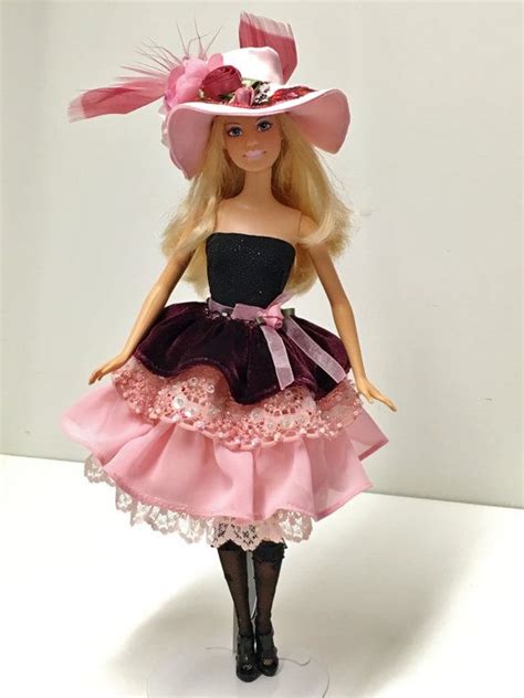 Handmade Barbie Doll Clothes Pink Evening Outfit Etsy Evening Outfits Doll Clothes Dress Hats