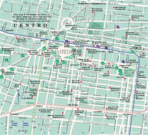 Mexico City Centro Map Mexico On Line