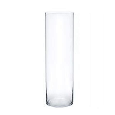 Vaso Grande Comprido Cilindrico Em Vidro 50x14cm Transparente Leroy