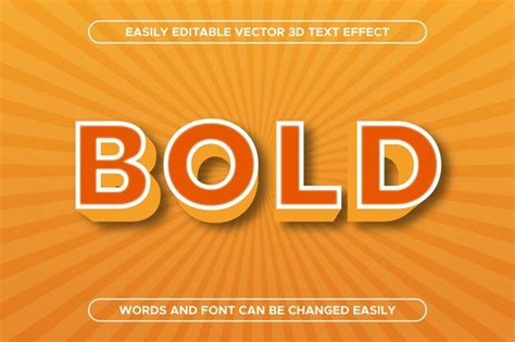 Premium Vector Bold Text Effect Vector Editable Template