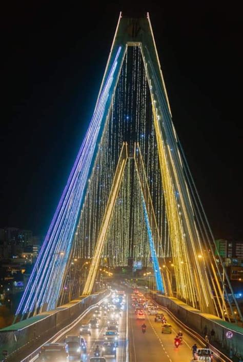 Puente Viaducto Pereira Dosquebradas Iluminado Para Navidad 2018