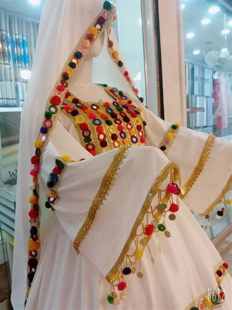 Spring White Afghan Dress Seengar Fashion