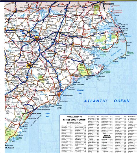 Large Detailed Roads And Highways Map Of South Carolina State With All