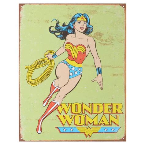Vintage Metal Art Wonder Woman Retro Decorative Tin Sign Wonder Woman Wonder Woman Comic