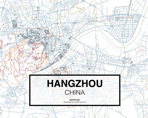 Hangzhou City China Map