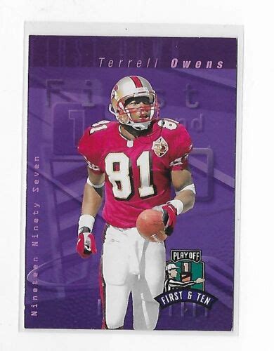 Terrell Owens 1997 Playoff First And Ten Football Card 44 49rs Free