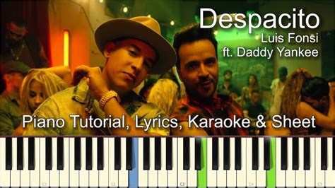 Despacito Luis Fonsi Ft Daddy Yankee Piano Tutorial Guitar