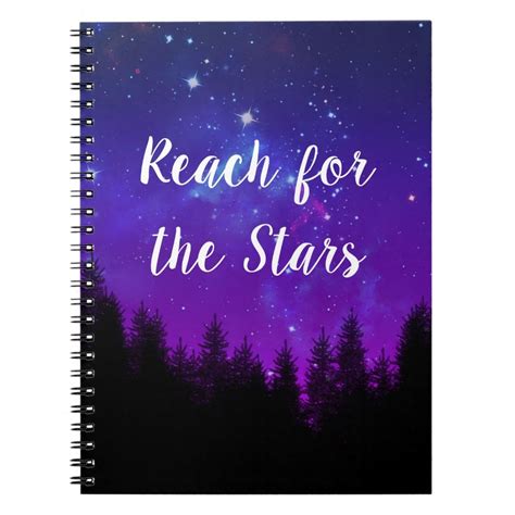 Reach For The Stars Galaxy Forest Notebook Zazzle Reaching For The