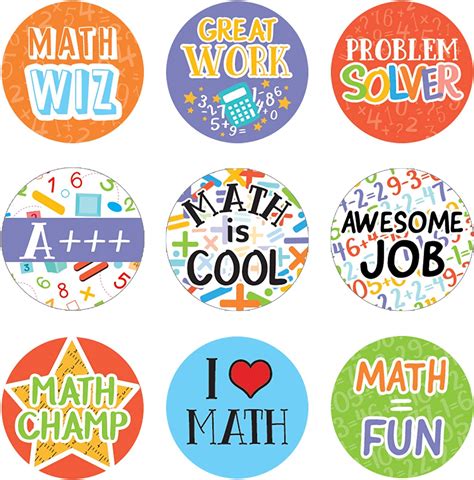 Math Reward Stickers For Kids 1080 Ct Office Products