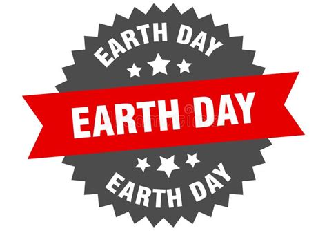 Earth Day Sign Earth Day Circular Band Label Earth Day Sticker Stock