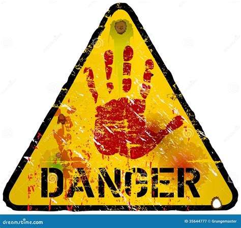 Danger Sign Stock Vector Illustration Of Caution Sign 35644777
