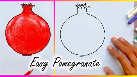 How To Draw A Pomegrannate YouTube