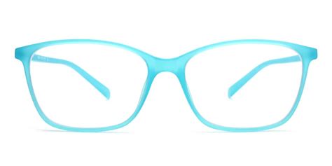 hecaba rectangle eyeglasses in blue sllac