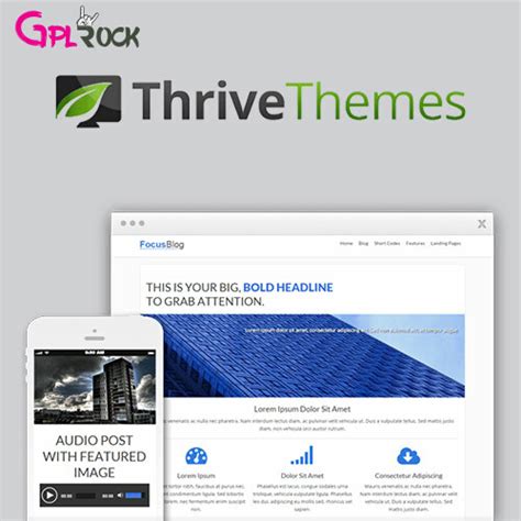 Thrive Themes Focusblog Wordpress Theme Gplrock