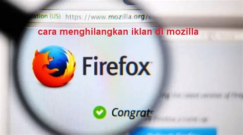 Cara Menghilangkan Iklan Di Mozilla Firefox Pada Pc And Ponsel