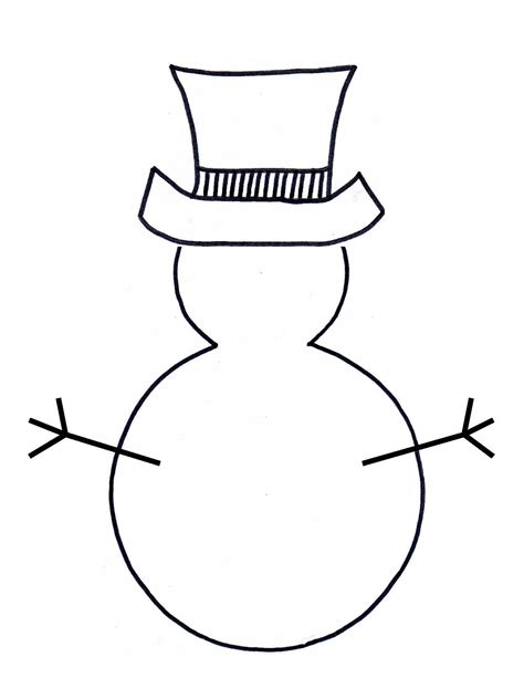 Blank Snowman Template Clipart Best