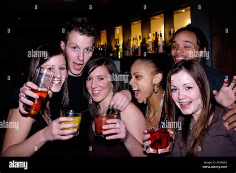 Group Of Teenagers Clubbing Stock Photo 4556121 Alamy