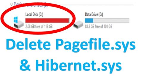 How To Delete Hiberfilsys And Pagefilesys File And Free Up Lots Of Hard