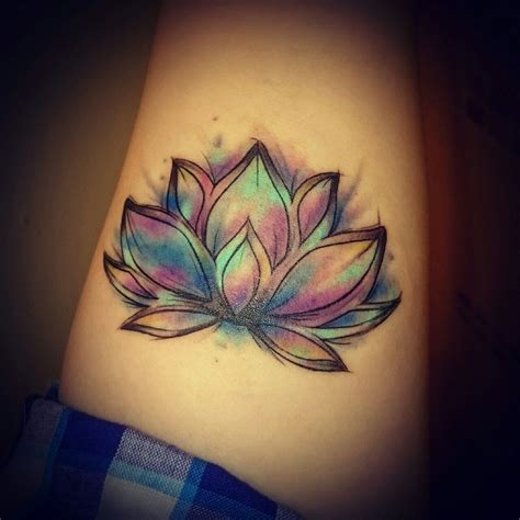 My New Tattoo Its A Lotus The Flower Retreats Back Into The Water