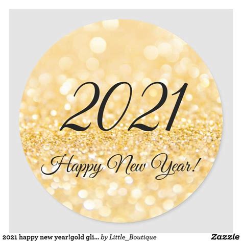happy new year stickers 2 000 results zazzle happy new year stickers gold glitter