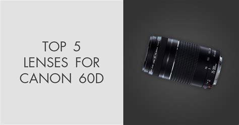 5 Best Lenses For Canon 60d In 2024