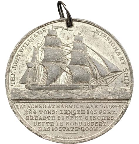 Medal Launch Of The Missionary Ship John Williams United Kingdom Numista