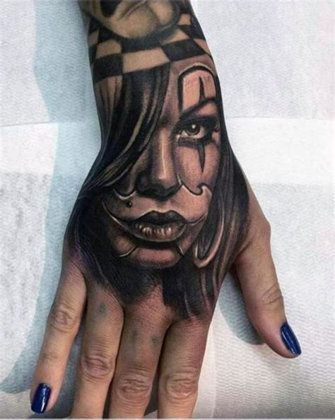 hand tattoo women face blog z tatuażami