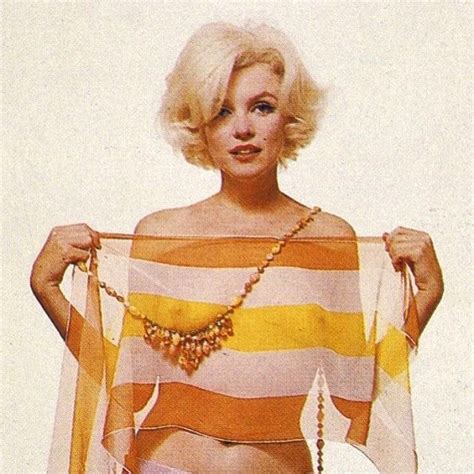 Marilyn With A Striped Scarf And Jewels In Last Sitting By Bert Stern