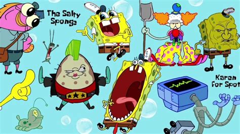 Spongebob Squarepants Episode 281 Salty Spongekaren For Spot Character Poses Widescreen