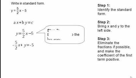 standard form to slope intercept form worksheets