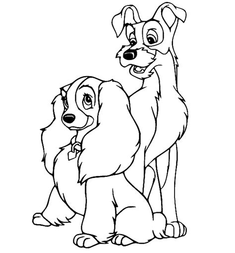 Lady And The Tramp Coloring Pages Printable For Free Download