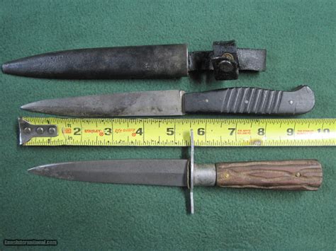 Two Wwi Imperial German Trench Fighting Knife Dirk Dagger