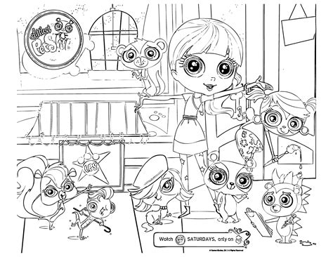 Paint the coloring pages together and help your child create his own zoo. Littlest Pet Shop coloring pages - Squid Army