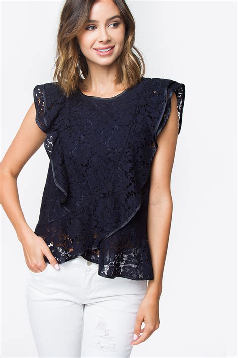 Navy Lace Top Lace Top Navy Lace Top Lace