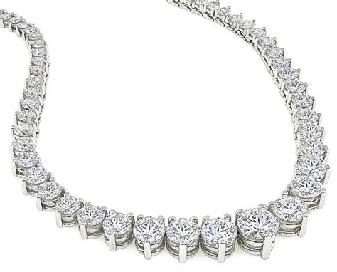 Gia Certified 473ct Center Diamonds 952ct Diamond Riviera Necklace