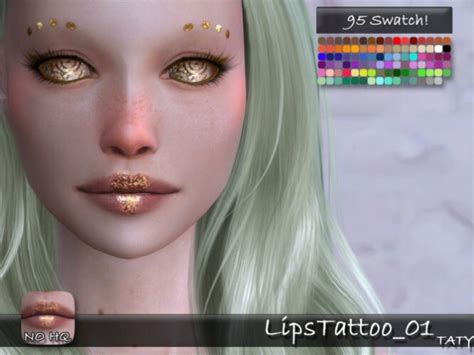 Lips Tattoo 01 By Tatygagg At Tsr Sims 4 Updates
