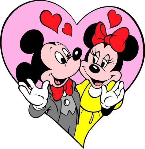 Mickey Mouse And Minnie Mouse In Love Drawings