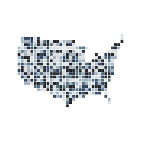Vector Us Map Stock Vector Illustration Of American 135861598