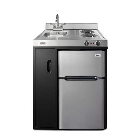 Summit Appliance 30 In Compact Kitchen In Black C30elbk2 The Home Depot