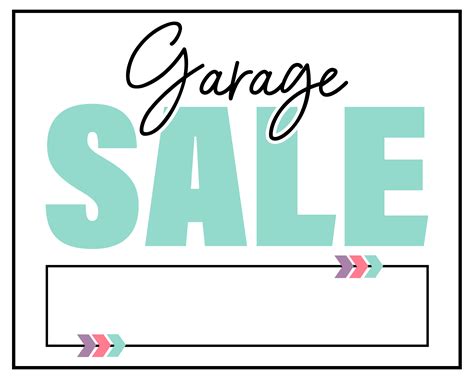 Free Printable Yard Sale Sign Collection The Cottage Market