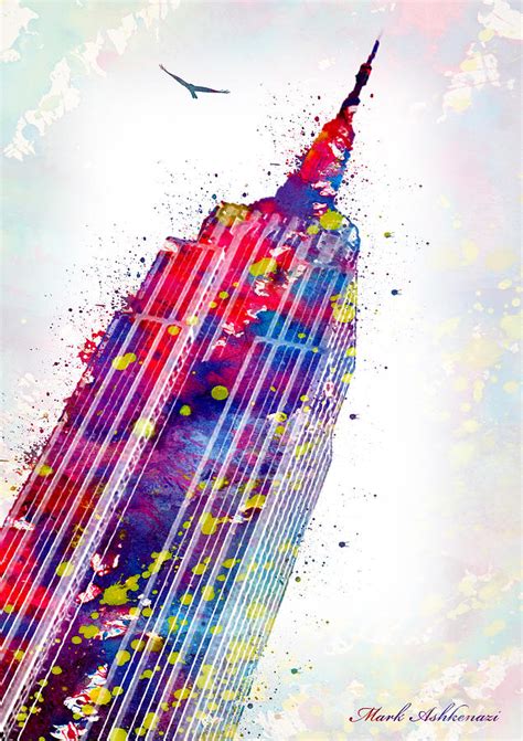 Empire State Building Digital Art By Mark Ashkenazi Fine Art America