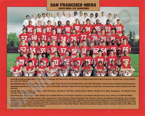 1984 San Francisco 49ers Super Bowl Champions 8x10 Photo 2 Ebay