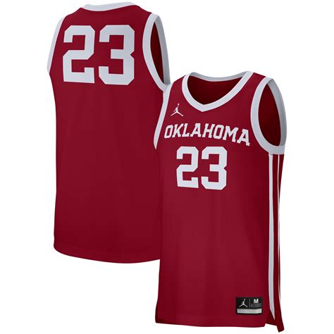 Mens Jordan Brand Crimson Oklahoma Sooners College Replica Basketball