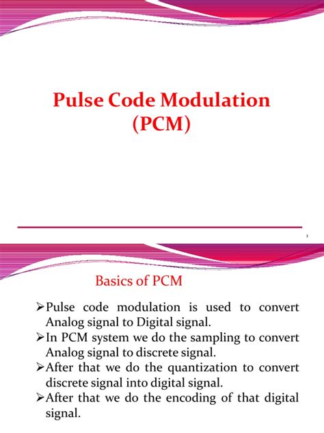 Pulse Code Modulation Pcm Pdf Digital Signal Sampling Signal