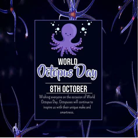 World Octopus Dayoctopus Day Greeting Card Template Postermywall