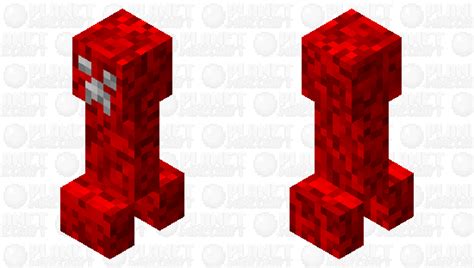 Red Creeper Minecraft Mob Skin