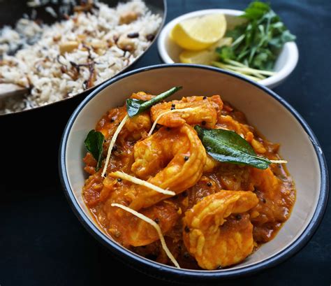 Spicy Malabar Prawn Curry Indian Recipes Maunika Gowardhan