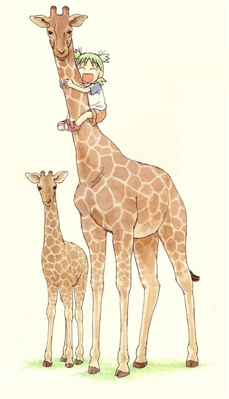Yotsuba And Giraffes Character Art Animal Line Drawings Manga Art